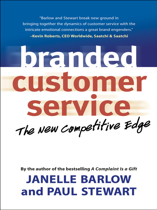 Title details for Branded Customer Service by Janelle Barlow - Available